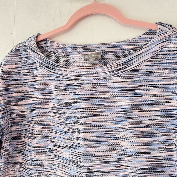 T by Talbots Space Dye Waffle-Knit Pullover 3/4 Sleeve Top Size S - Picture 2 of 11